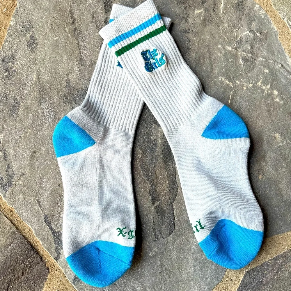 New🌟X-girl Old English Logo Crew Sock